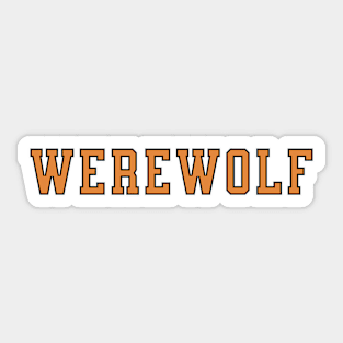 Werewolf University Text Sticker